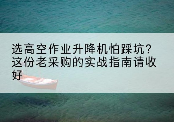 聂拉木高空作业升降机厂家推荐-选高空作业升降机怕踩坑？这份老采购的实战指南请收好
